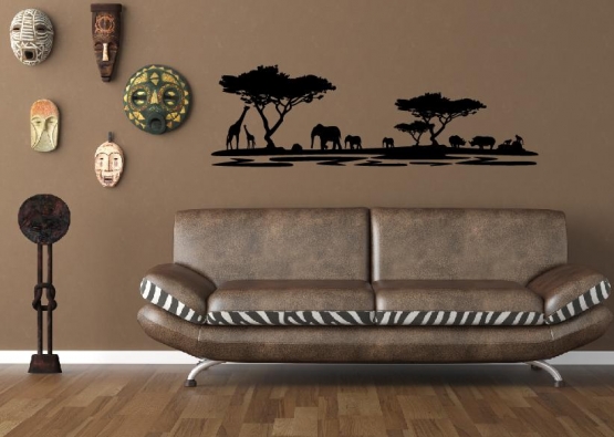 Wandtattoo Landschaft Afrika Wandsticker Design